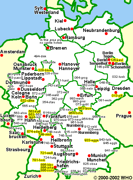 Landkarte Deutschland burgen-schloesser-430-7,  2000-2002 WHO