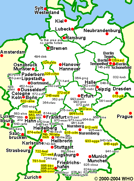Landkarte Deutschland burgen-schloesser-430-7, � 2000-2002 WHO