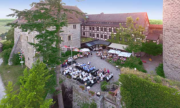 Castle hotel in Mid Franconia between Rothenburg ob der Tauber and the rococo town Ansbach